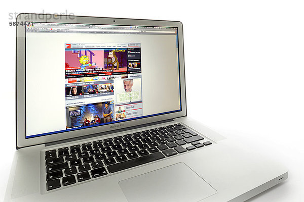 Pro7  Website auf Apple MacBook Pro