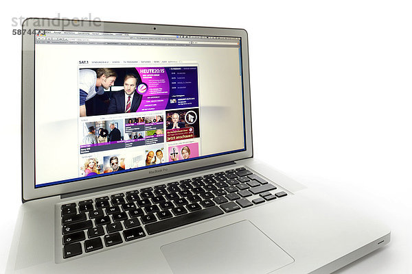 Sat.1  Website auf Apple MacBook Pro