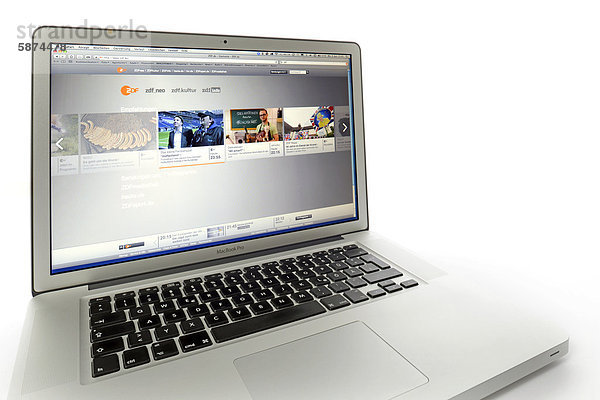 ZDF  Website auf Apple MacBook Pro