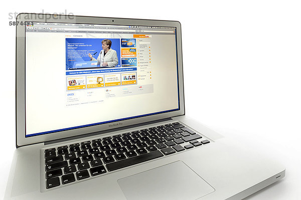 CDU  Website auf Apple MacBook Pro