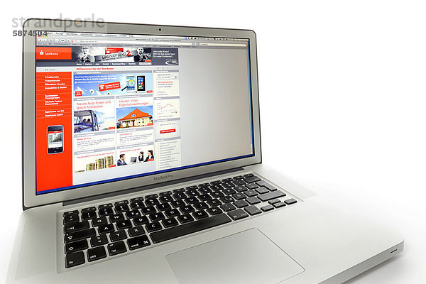 Sparkasse  Website auf Apple MacBook Pro