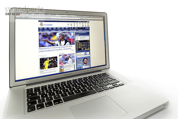 Real Madrid  Website auf Apple MacBook Pro