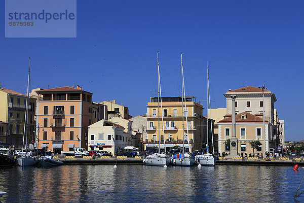 Hafen Europa Stadt Inselgruppe Italien Sardinien