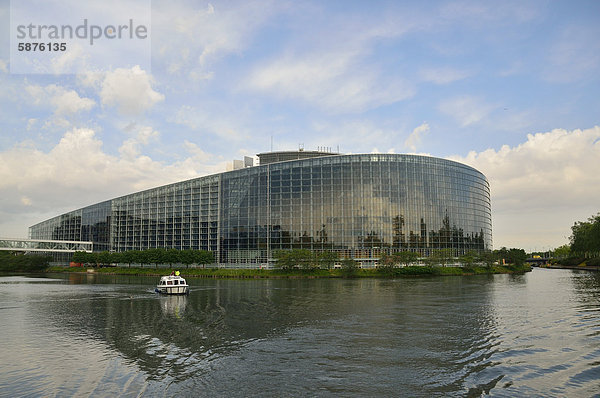 Europaparlament  Canal de la Marne au Rhin  Straßburg  Elsass  Frankreich  Europa