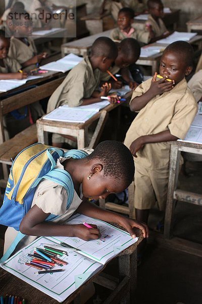 Grundschule in Afrika  Lome  Togo  Westafrika  Afrika