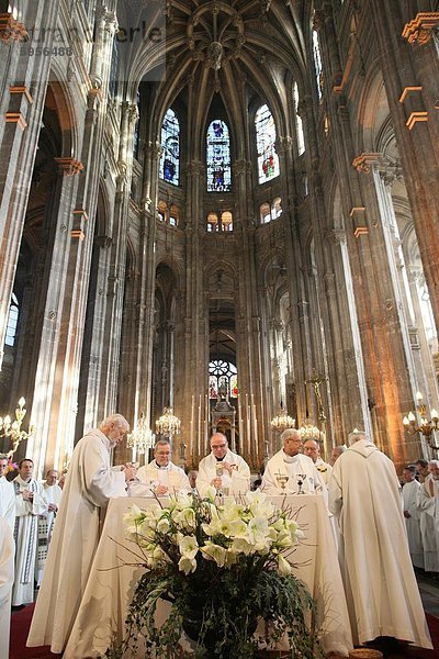 Masse in Saint-Eustache Kirche  Paris  Frankreich  Europa