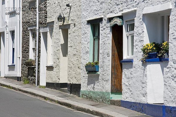 Europa Tradition Großbritannien Gebäude Straße Cornwall England