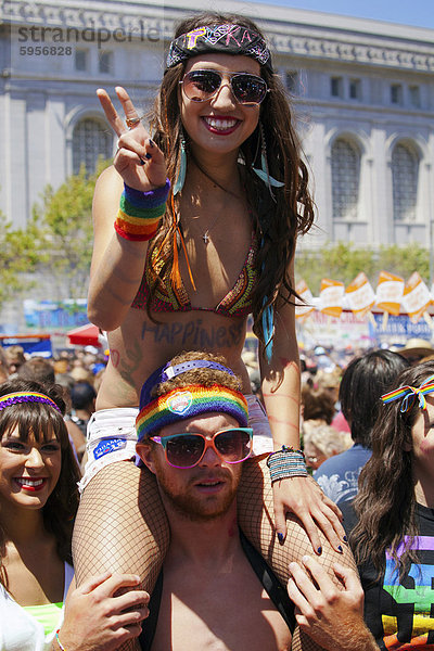 Lesben Gay Bisexual Transgender Pride Parade  San Francisco  California  Vereinigte Staaten von Amerika  Nordamerika