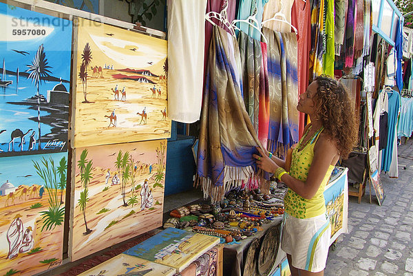 Basar in Houmt Souk  Insel von Jerba  Tunesien  Nordafrika  Afrika