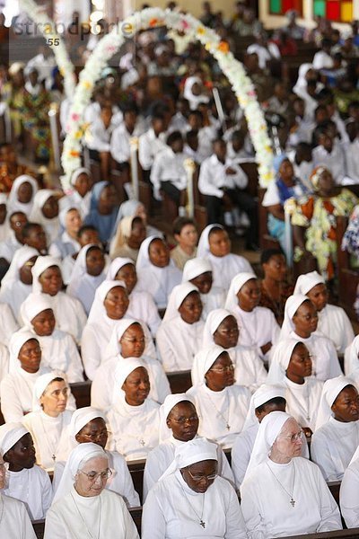 Katholische Messe in Lome  Togo  Westafrika  Afrika