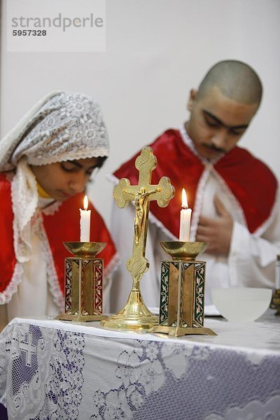 Chaldäische Masse im Dschabal Lweibdeh  Amman  Jordanien  Naher Osten