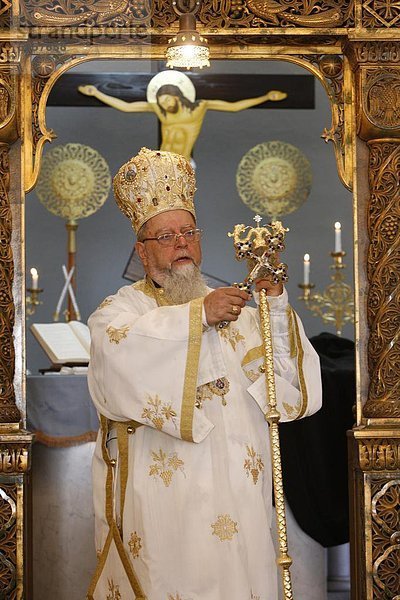 Sonntagsmesse gefeiert von Bischof Elias Chacour  Haifa melkitischen Kathedrale  Haifa  Israel  Naher Osten