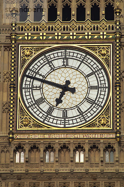 hoch oben nahe Europa Großbritannien London Hauptstadt Uhr groß großes großer große großen Westminster Big Ben UNESCO-Welterbe England Houses of Parliament