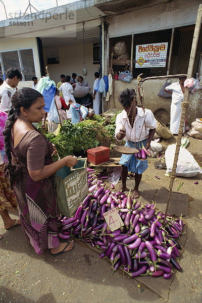 Gemüse Stand  Hauptmarkt Bereich  Kandy  Sri Lanka  Asien