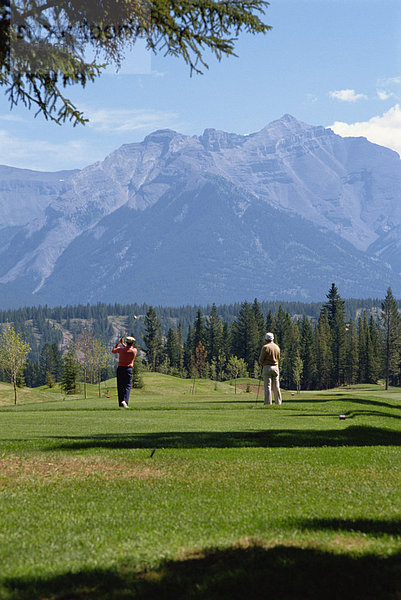 Banff Springs Golf Club  in der Nähe von Rocky Mountains Banff  Alberta  Kanada  Nordamerika