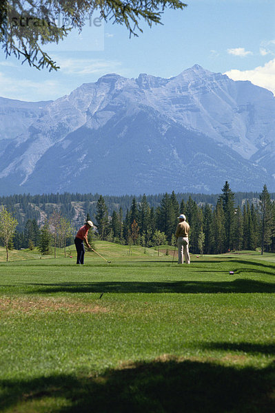 Banff Springs Golf Club  in der Nähe von Rocky Mountains Banff  Alberta  Kanada  Nordamerika