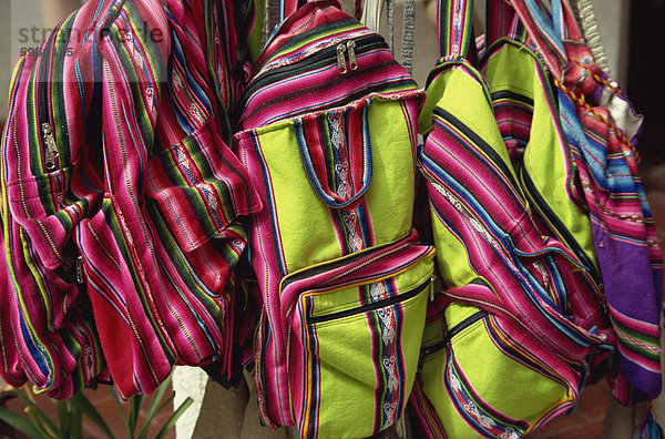 Lama Wolle Taschen  La Paz  Bolivien  Südamerika