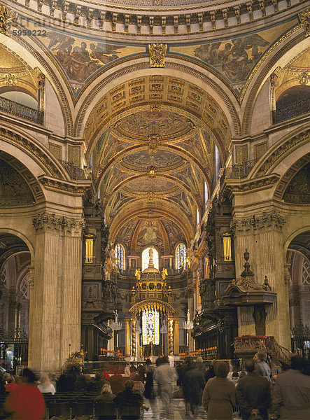 St. Pauls Kathedrale innen  London  England  Vereinigtes Königreich  Europa