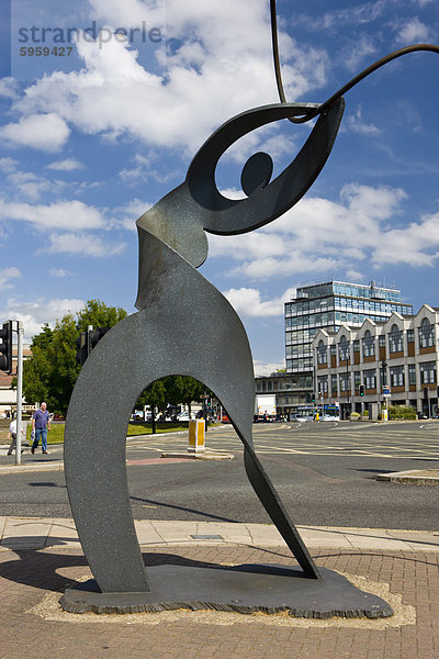 Moderne Skulptur in City Centre  Southampton  Hampshire  England  Vereinigtes Königreich  Europa