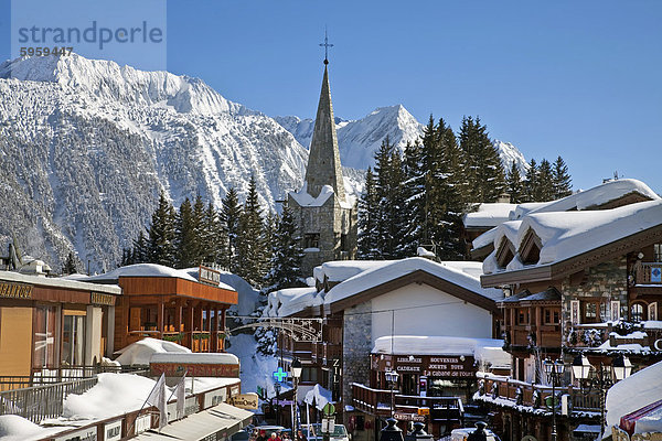 Courchevel 1850-Skigebiet in den drei Täler (Les Trois Vallees)  Savoie  französische Alpen  Frankreich  Europa