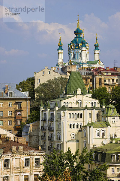 St. Andrews Orthodox Kirche  Podil  Kiew  Ukraine  Europa