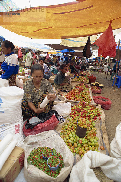 Markt  Rantepao  Toraja Region  Sulawesi  Indonesien  Südostasien  Asien