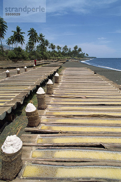 Strand Insel Südostasien Asien Indonesien Speisesalz Salz