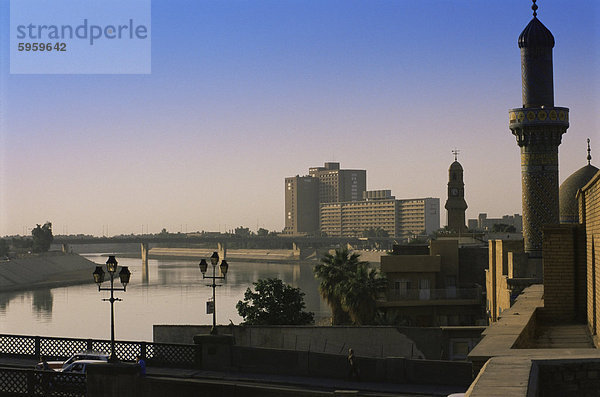 Fluss Tigris  Bagdad  Irak  Mittlerer Osten