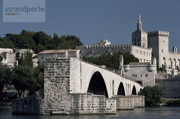 Le Pont d ' Avignon  Avignon  Vaucluse  Provence  Frankreich  Europa