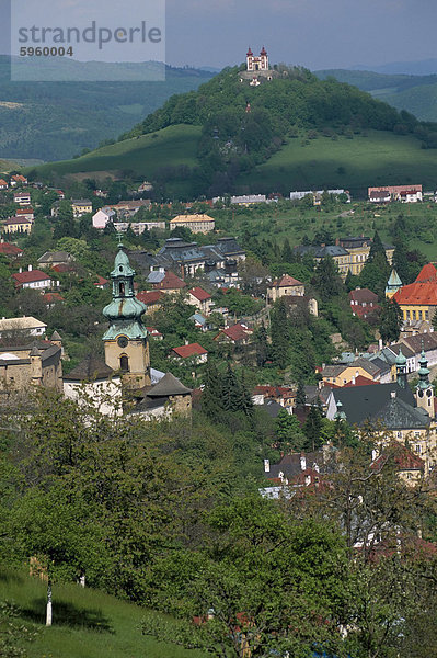 Blick über die Stadt  Banska Stiavnica  Slowakei  UNESCO Weltkulturerbe  Europa