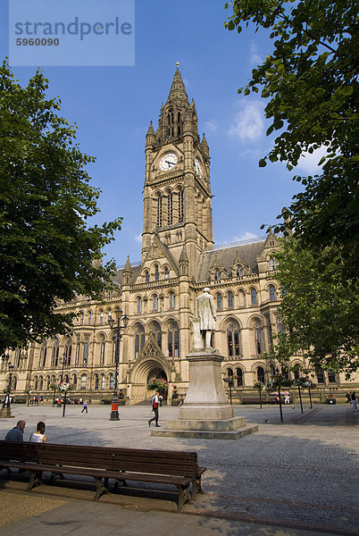 Rathaus  Manchester  England  Vereinigtes Königreich  Europa