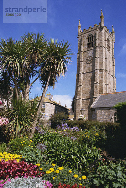 Pfarrei St. Kirche Ia aus 1434  St. Ives  Cornwall  England  Vereinigtes Königreich  Europa