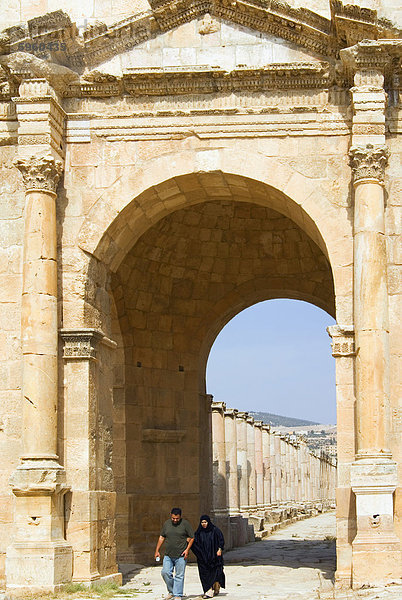 North Gate  Jerash (Gerasa) ein Roman Dekapolis-Stadt  Jordan  Naher Osten