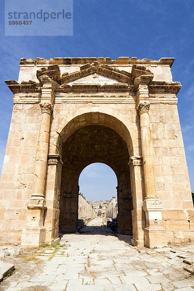 North Gate  Jerash (Gerasa) ein Roman Dekapolis-Stadt  Jordan  Naher Osten