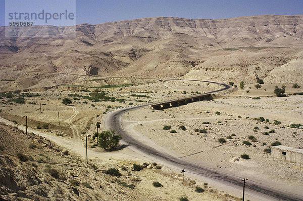 Schlucht des Wadi Mujib und die Grenze zwischen Amoriter und Moabiter  Jordanien  Naher Osten und biblischen Arnon