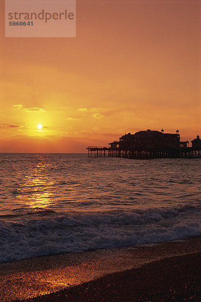 Direkt am Meer  Brighton  Sussex  England  Vereinigtes Königreich  Europa