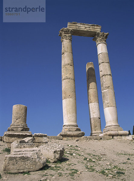 Tempel des Hercules  die Zitadelle  Amman  Jordanien  Naher Osten