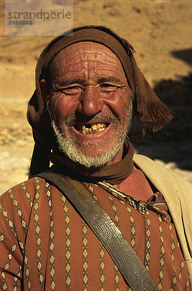 Porträt von Berber Shepherd  Marokko  Nordafrika  Afrika  Afrika