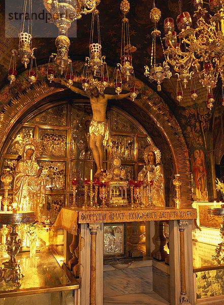 Kapelle von Golgotha  die Kirche des Heiligen Grab zu Jerusalem  Jerusalem  Israel  Nahost