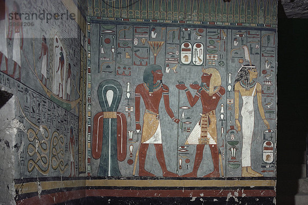 Interieur  Grabmal von Ramses i.  Tal der Könige  Theben  UNESCO Weltkulturerbe  Ägypten  Nordafrika  Afrika