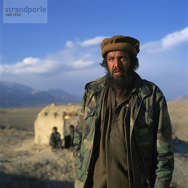 Mujeheddin-Kommandant in der Nähe von Kabul  Afghanistan  Asien