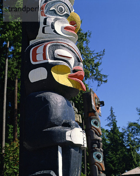 Nordamerika Totempfahl British Columbia Kanada Stanley Park Vancouver