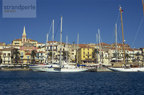 Quai Landry vom Hafen  Calvi  Korsika  Frankreich  Mediterranean  Europa