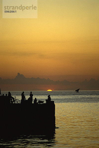 Sonnenuntergang  Sansibar  Tansania  Ostafrika  Afrika
