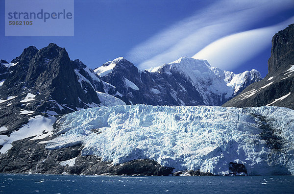 Gletscher in der südöstlichen Küste  Süd-Georgien  Polarregionen