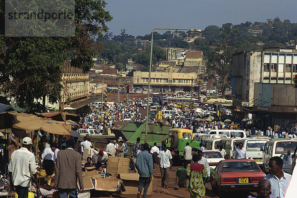 Rush Hour  Luwum Street  Kampala  Uganda  Ostafrika  Afrika