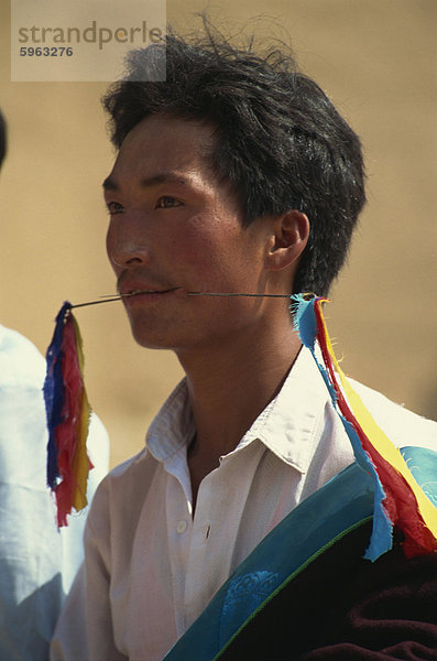 Tibetische  kommen der Alter Ritual  Qinghai  China  Asien