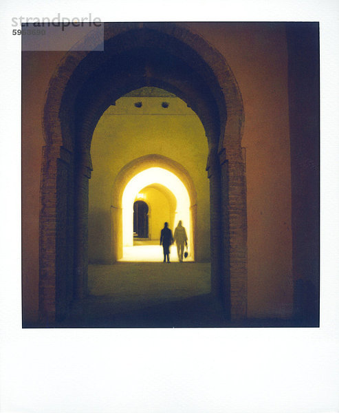 Polaroid Bild aufgenommen im Getreidespeicher von Moulay Ismail  Meknès  Marokko  Nordafrika  Afrika