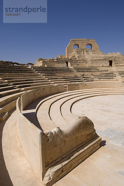 Römisches Theater  Sabratha Roman Site  UNESCO Weltkulturerbe  Tripolitanien  Libyen  Nordafrika  Afrika