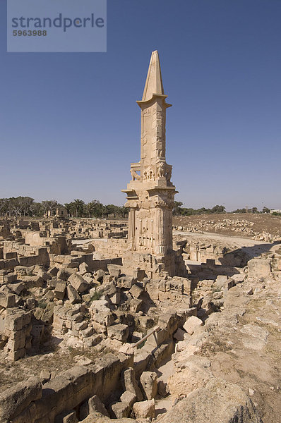 Sabratha Roman Website  UNESCO Weltkulturerbe  Tripolitanien  Libyen  Nordafrika  Afrika